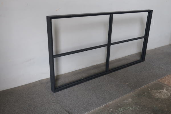 アイアン十字格子ＦＩＸ窓104 md-d104（マットブラック・細線フレーム・W999×H499mm）