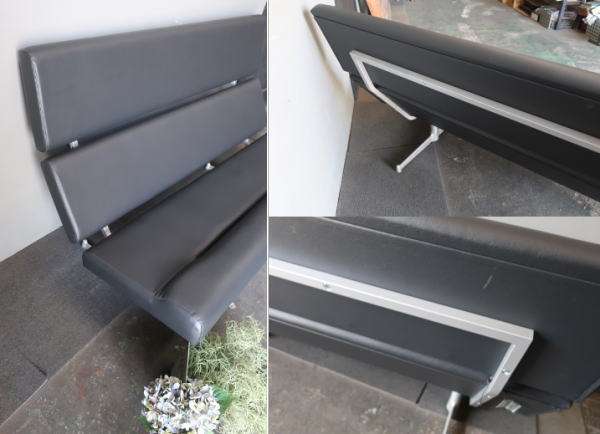 ラウンドカーブが特徴のインダストリアルデザインソファ