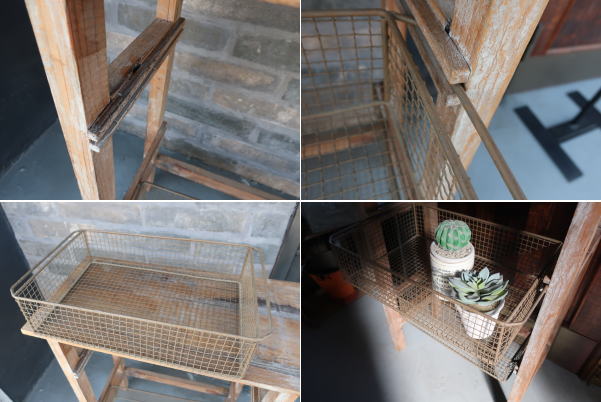 アンティーク風のウッドカウンター