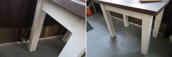 シャビー感のあるウッドテーブル