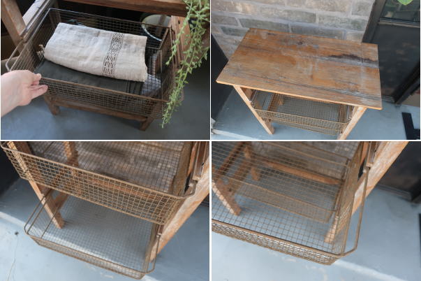 引き出し付きのウッドカウンター