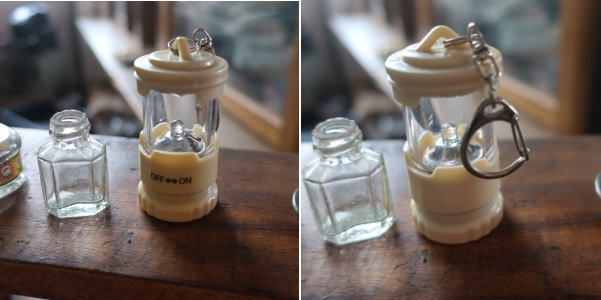 ポップなデザインのLEDライトキーホルダー